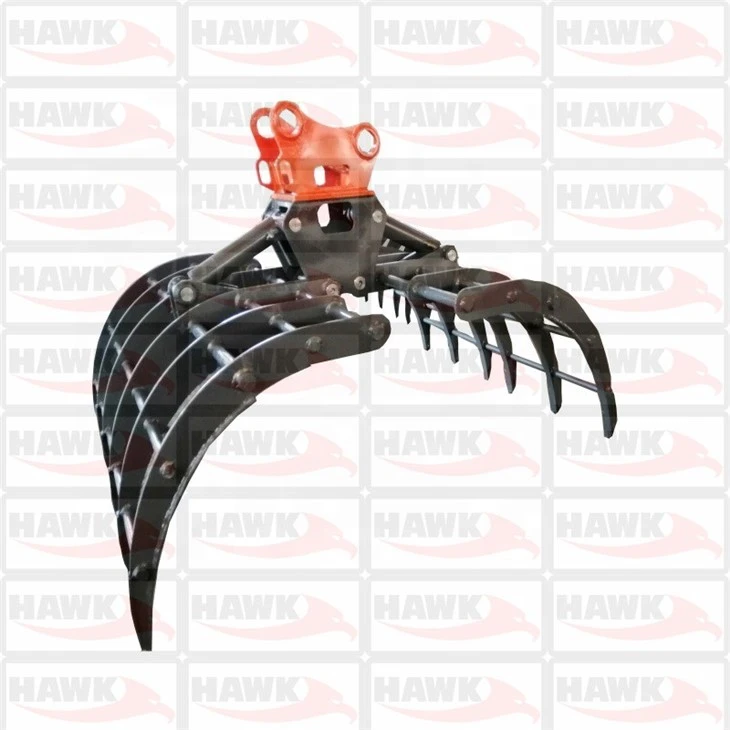 Hawk02 Mini Excavator Grass Grapple